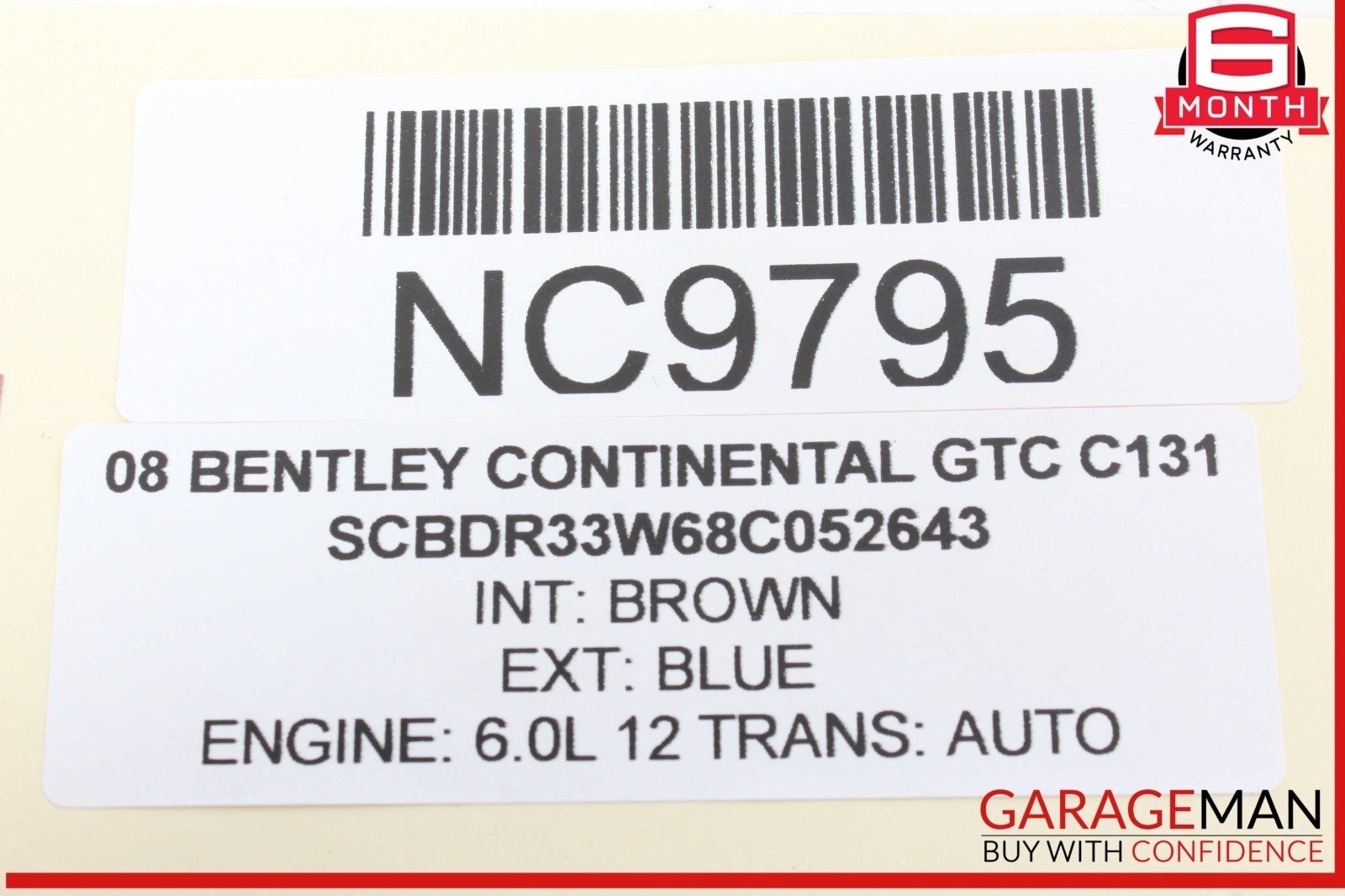 Bentley Continental GT Speed 2007-2010 Right Head units Set P/N 3W0919887K