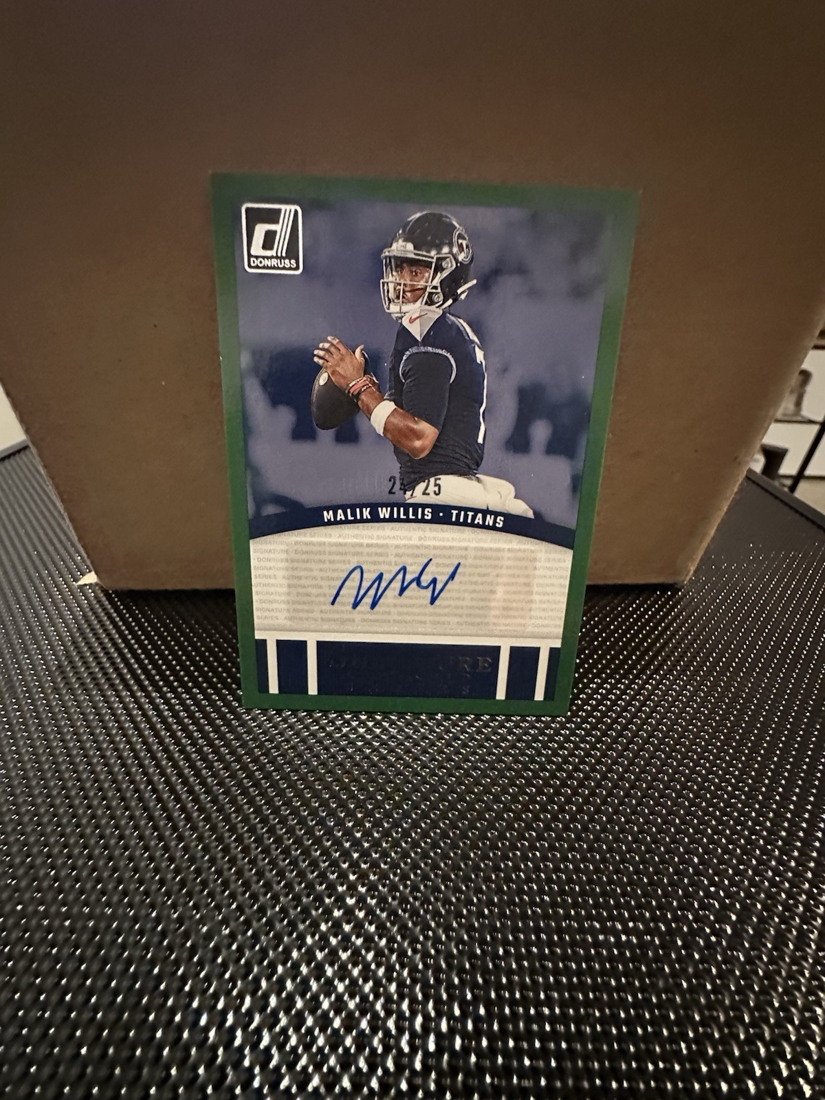 2024 Donruss Malik Willis Green Auto /25 No. SSE-MWI