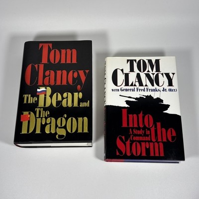 TOM CLANCY The Bear and the Dragon & Into The Storm First Edition/Prints HCDJ EX