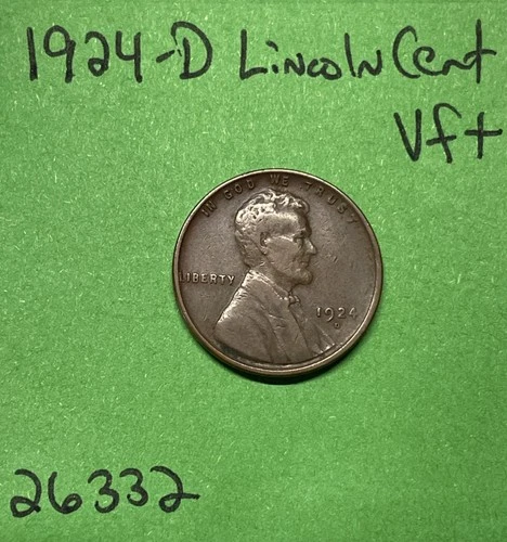 1924 D Lincoln Wheat Cent / Penny 1c Vf / Xf Very Fine To Extra Fine Tough Date!