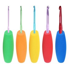 Multicolor Crochet Hooks Grips Set, 5Pcs Ergonomic Crochet Hook Handle, Multi...
