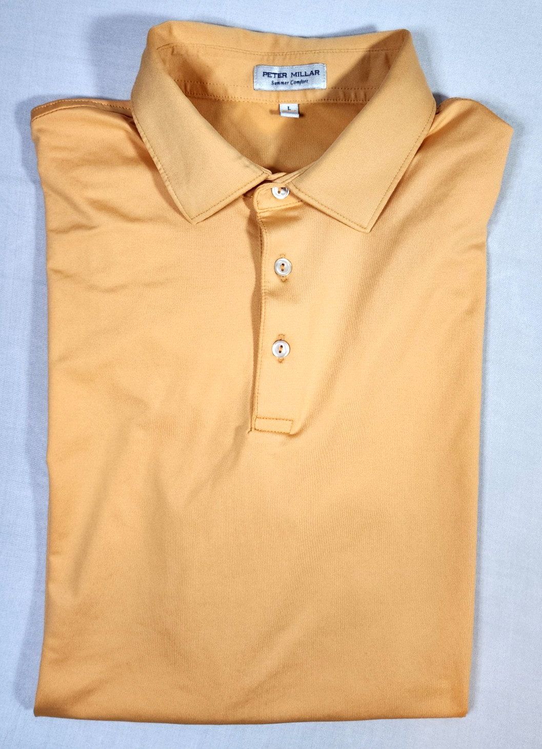 Peter Millar Summer Comfort Solid Jersey Polo Tan… - image 10