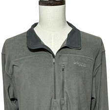 Columbia Titanium 1/4 Zip Pullover Sweatshirt Large Gray Omni-Dry Fleece Sweater
