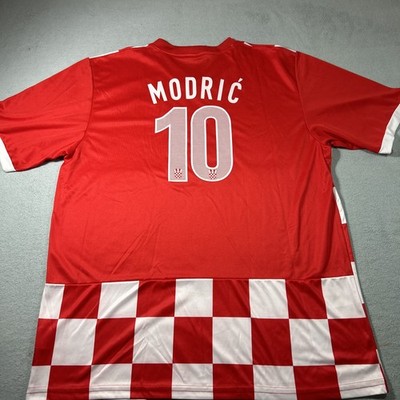 Croatia National Team Soccer Jersey Luka Modrić #10 Mens 2XL Checkered Futbol