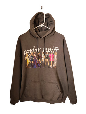 Taylor Swift Eras Tour Pullover Sweatshirt Hoodie Adult Size XXL 2XL Gray Pocket