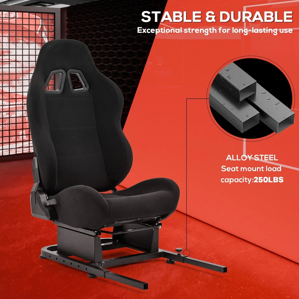 Supllueer Rear Seat Stand with Red Seat Add-On Stand Fit Steering Wheel Stands - Image 4 of 4