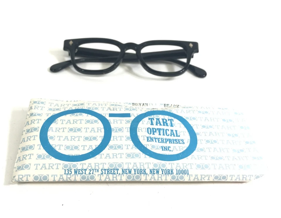 Vintage Tart Optical Eyeglasses Frames BRYAN Black w/ Silver Diamonds 46-20-140 - Image 2 of 4
