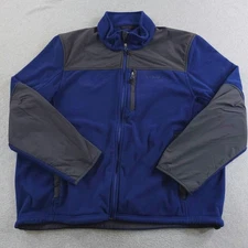 LL Bean Jacket Mens 2XL Blue Polartec Wind Pro Fleece Full Zip Outdoor Hiking