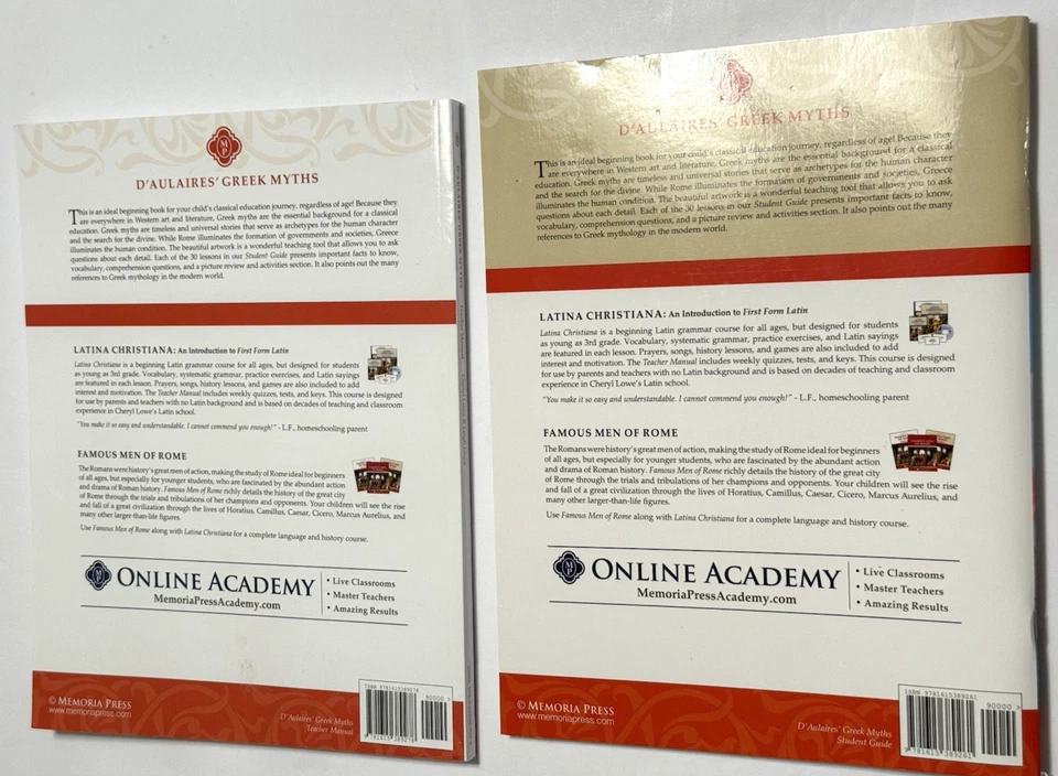 D’Aulaires’ Greek Myths Teacher’s Manual & Student Guide Memoria - Image 2 of 2