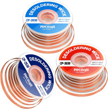 3Pcs Solder Wick Braid with Flux, Upgrade Desoldering Wick (0.08/0.1/0.12In, 10F