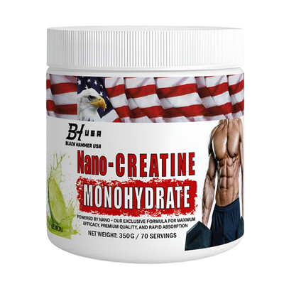 Creatine Monohydrate 350G Nano Strength Muscle Power - Black Hammer USA