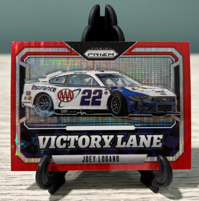 Joey Logano 2025 Panini Prizm #9 Victory Lane RED PULSAR /199