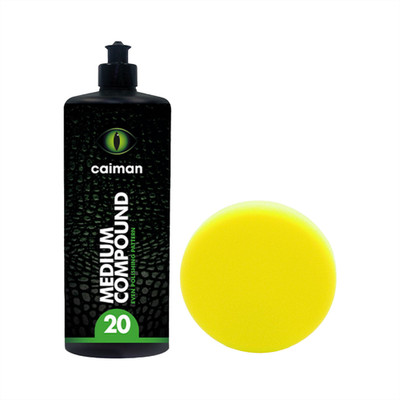 Caiman Medium Compound 1 kg + 150 mm gelb mittel Polierpad Set
