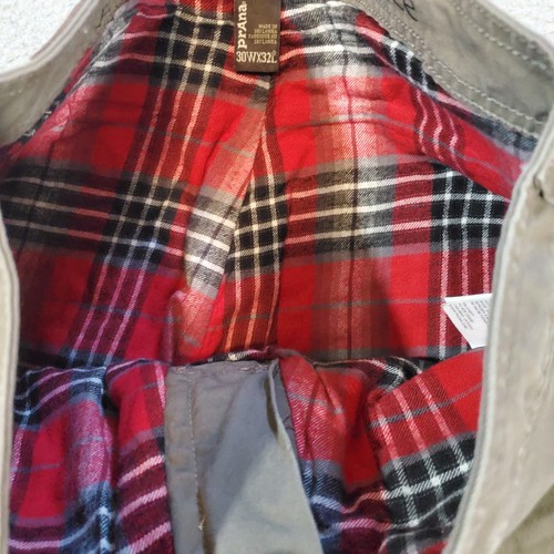 Prana Bronson Pants Mens 30x32 Brown Flannel Lined Canvas Utility Workwear - Picture 5 of 20