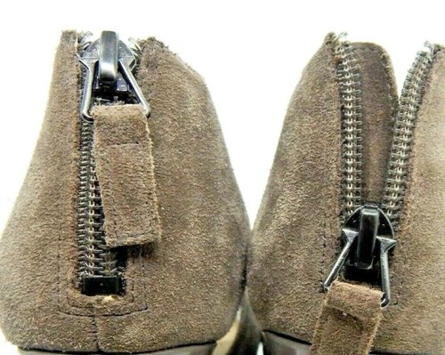 MRKT Womens Gray Suede Platform Wedge Heels Back Zip Shoe Size 6 - Picture 6 of 9