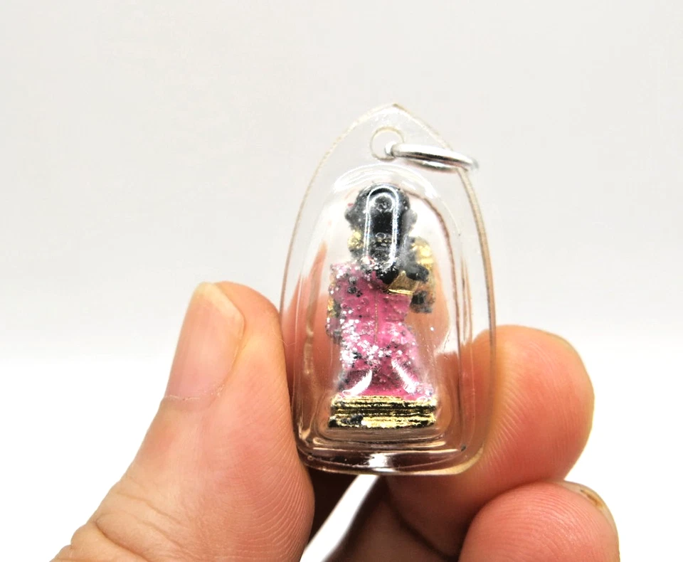 Colgante Amuleto Dama Tailandesa Nang kwak Rosa Vintage Dinero Riqueza Bendito Dije Foto 3 de 4