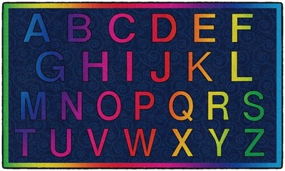 Flagship Carpets Cheery Alphabet Rainbow ABC Area Rug for Children's Classroo...