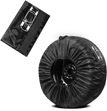 Spare Tire Cover with Pocket, Durable Oxford Cloth  Portable Handle Design W