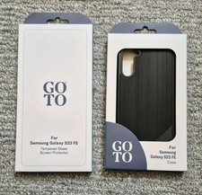 Samsung Galaxy S23 FE Phone Case & Tempered Glass Screen Protector bundle NEW