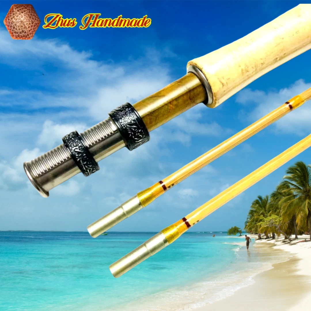 Canne à Mouche Bambou Refendu – 6'6″ (198cm) – 3#4 WT – Action Semi-parabolique – France