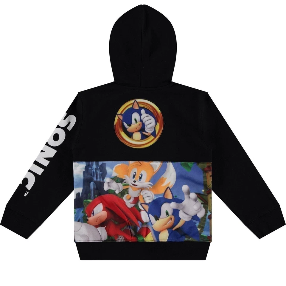 Boys Sonic The Hedgehog Pullover Hoodie- Sonic, Tails, Shadow and Knuckles... - Image 3 of 4