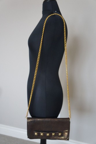 NEW JJ Winters Pebbled Copper Leather Ivy Convertible Chain Bag Clutch SRP$285 - Picture 9 of 9