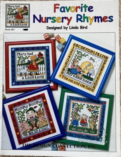 Favorite Nursery Rhymes The Design Connection Cross Stitch Pattern Book #083 -23 - Picture 1 of 6