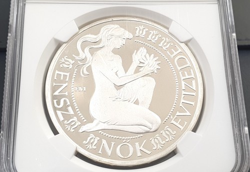 HUNGARY 1984 500 Forint Decade for Women Silver, Proof PP NGC PF 68 ULTRA CAMEO - Picture 3 of 4
