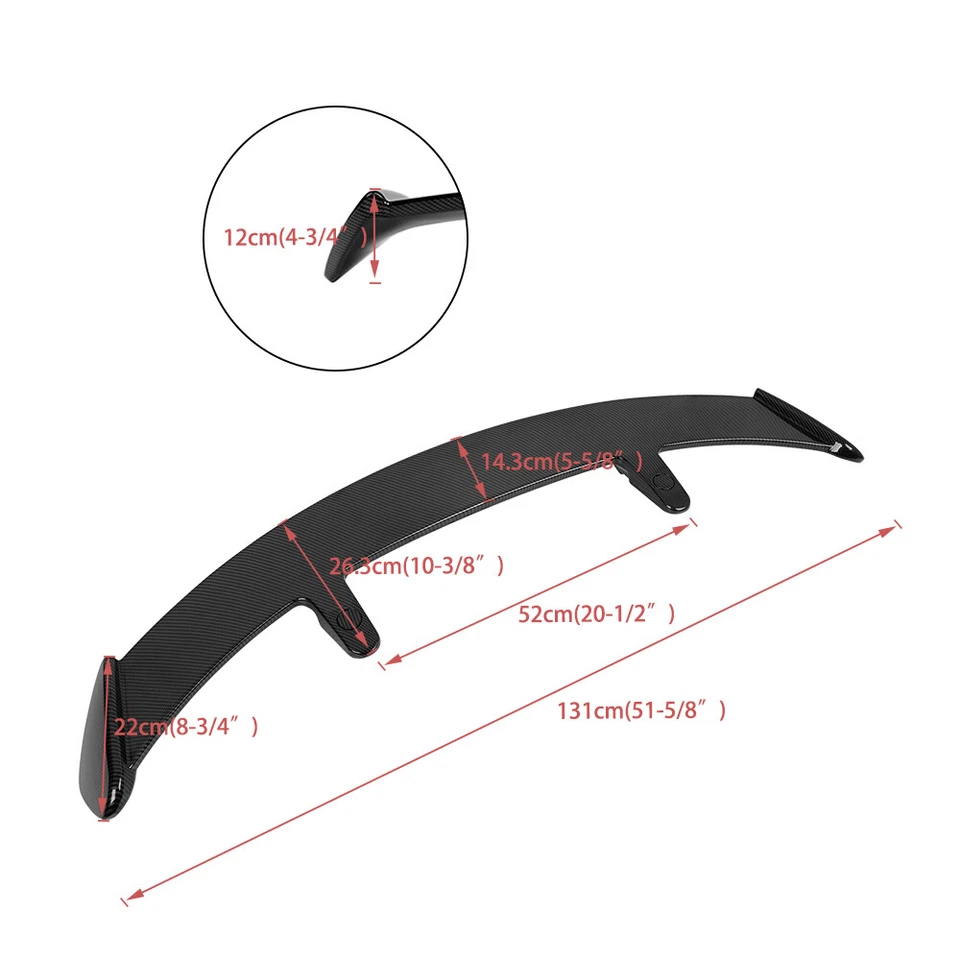 For Toyota Matrix Wagon 2009-2014 Car Rear Hatch Spoiler Lip Wing Carbon Fiber Foto 3 de 4