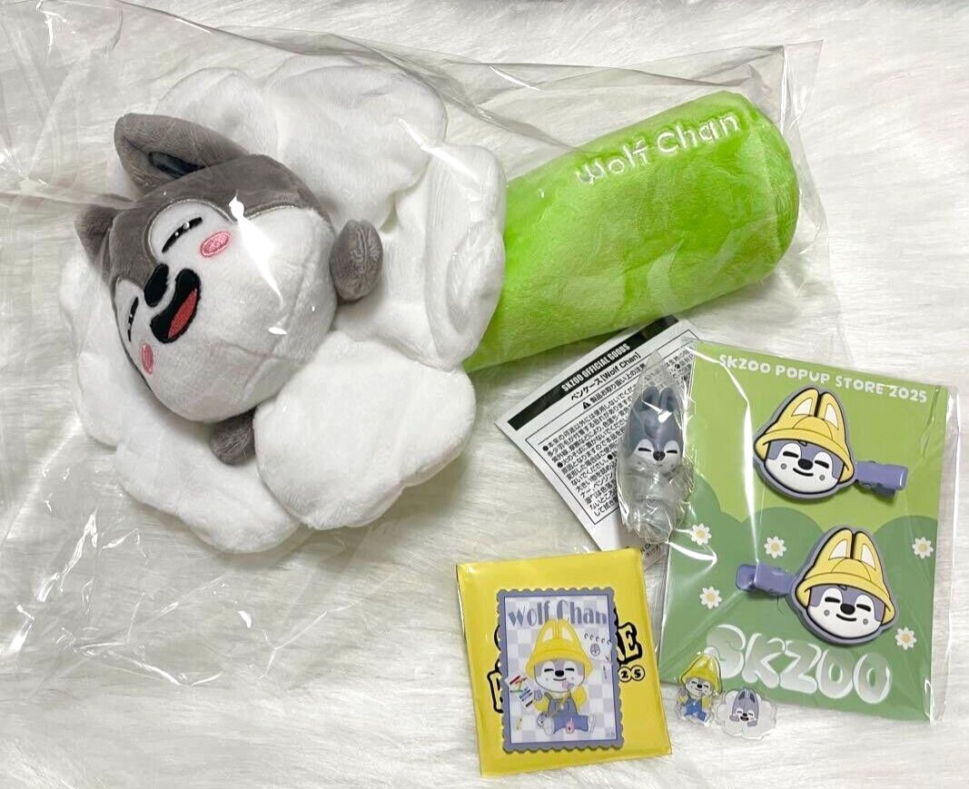 Stray Kids Wolf Chan Bang Chan Skzoo Pop-Up Pencase Hair Clips Etc
