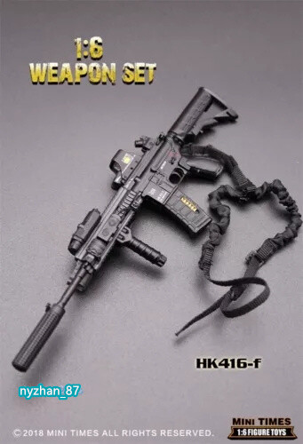 Mini Times Toys HK416F 1:6 Sturmgewehr Waffenpistole für 12"" männliche Actionfigur - Bild 1 von 8