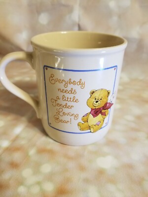 Bear Mug Hallmark Everybody Needs A Little Tender Loving Bear Mug 1984 b4