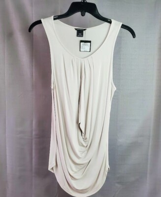 Club Monaco NWT Women's Marion Top Draped Rayon Sleeveless Modern Chic Style XS