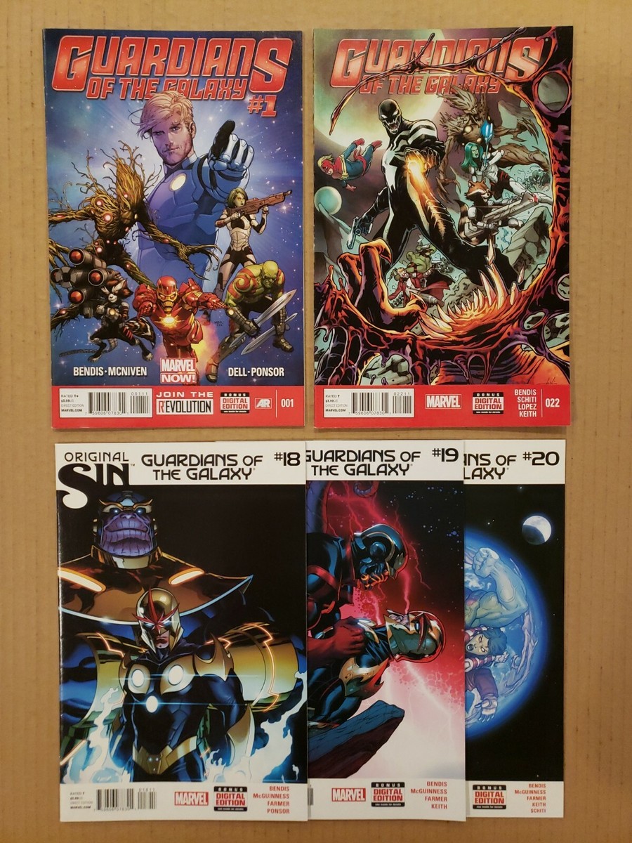 Guardians of the Galaxy #1,18,19,20,22 Lot of 5 Marvel 2013