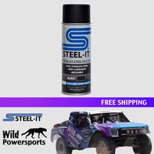 Steel-it Black Stainless Steel pigmented Paint - Polyurethane - 12oz Spray Can