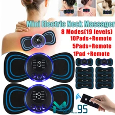 Portable Mini Electric Neck Back Massager Patch Stimulator Cervical Massage NEW