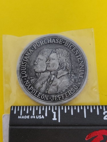 2003 Louisiana Purchase Bicentennial Souvenir Medal Token Napolen Jefferson RARE - Picture 4 of 5