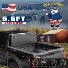 FRP Low Profile Flip Up Tonneau Cover For 2022-25 Tundra 5.5FT 66.7" Hard Cover