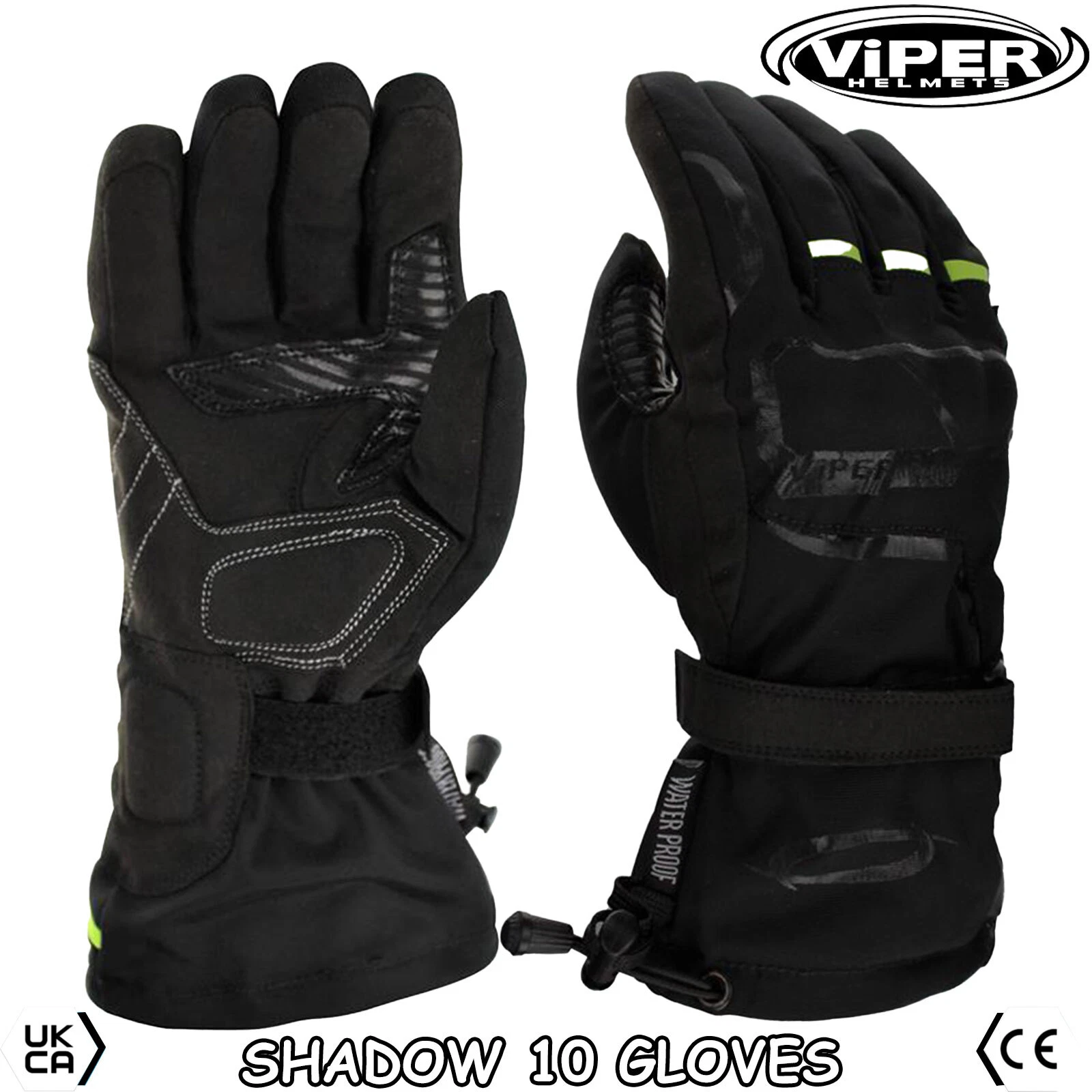 Motorbike Waterproof Gloves with Knuckle Safety Motorcycle Road Bike CE/UKCA