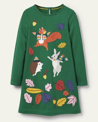 NWT Mini Boden Big Appliqué Jersey Dress
