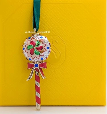 New 100% SWAROVSKI Holiday Cheers Dulcis Lollipop Ornament in Gift Box 5684302