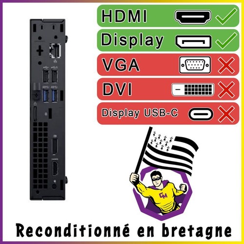 PC Dell Optiplex 3060 Micro Intel I5-8400T RAM 16Go SSD 2To W11 Wifi - Bild 5 von 5