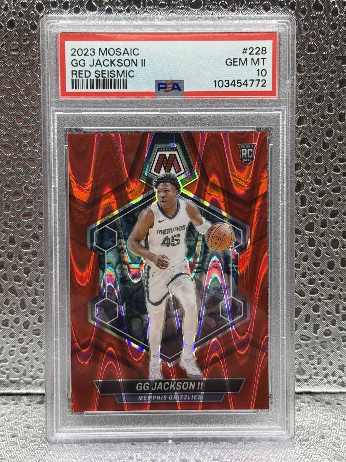 2023-24 Mosaic GG Jackson II #228 Red Seismic # /299 Rookie RC Pop 2