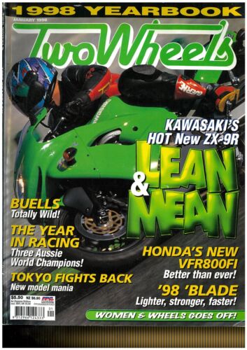 TWO WHEELS motorcycle magazine January 1998 Kawasaki ZX-9R Honda VFR800F1 CBR900 - Bild 1 von 5