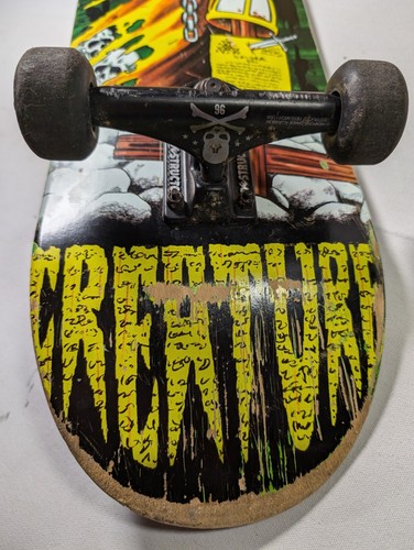 RARE Creature Hesh Saints 8" Deck Skateboard Complete Destructo Trucks Spitfire - Picture 2 of 16