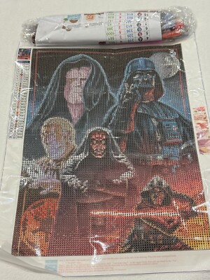5D DIY Diamond Art Painting, Kit Craft Darth Vader Star Wars w/Villains, Sith