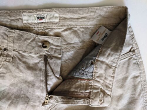 PANTALÓN BRIONI HOMBRE BEIGE LINO TALLA 32 - Imagen 6 de 9