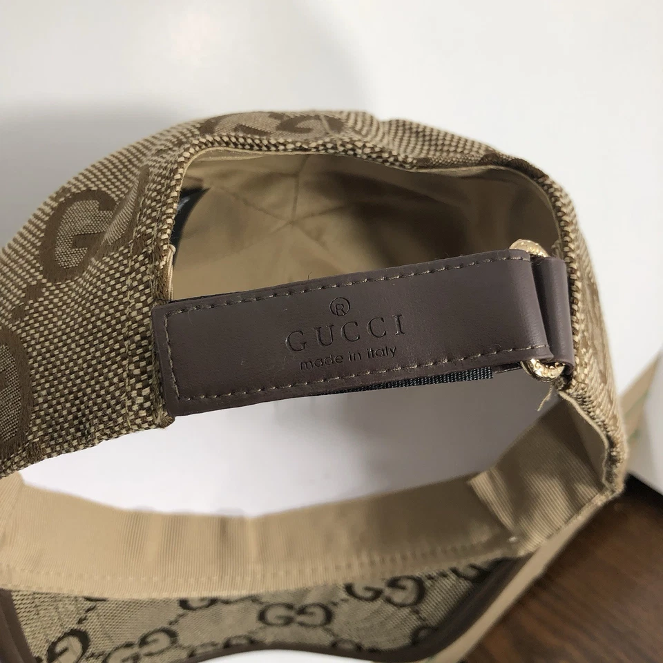Gucci GG Signature Baseball Cap Beige Hat - Image 3 of 4