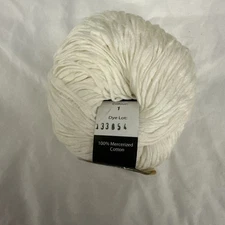 Tahki Ripple Yarn Pearl Color 1 100% Mercerized Cotton Tape Ribbon 50g