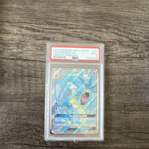 Pokémon Gyarados GX Full Art Ultra Rare Holo 101/111 Crimson Invasion PSA 9